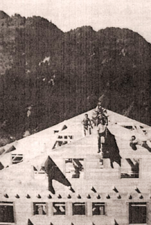 Construction du Mont-Gelé en 1943